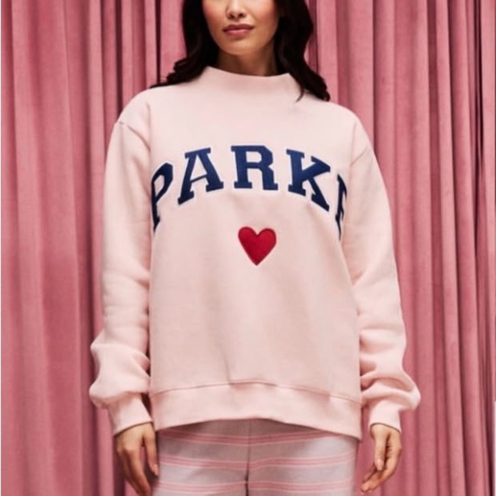 Parke peony/ denim mockneck